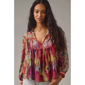 Anthropologie Conditions Apply Inreiza Top Colorful Resortwear Size Small Petite